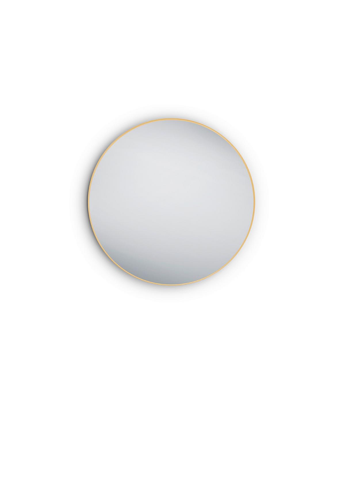 Fali Tükör Kerek Britta - aranyszínű/átlátszó, Modern, Üveg/fém (80cm)