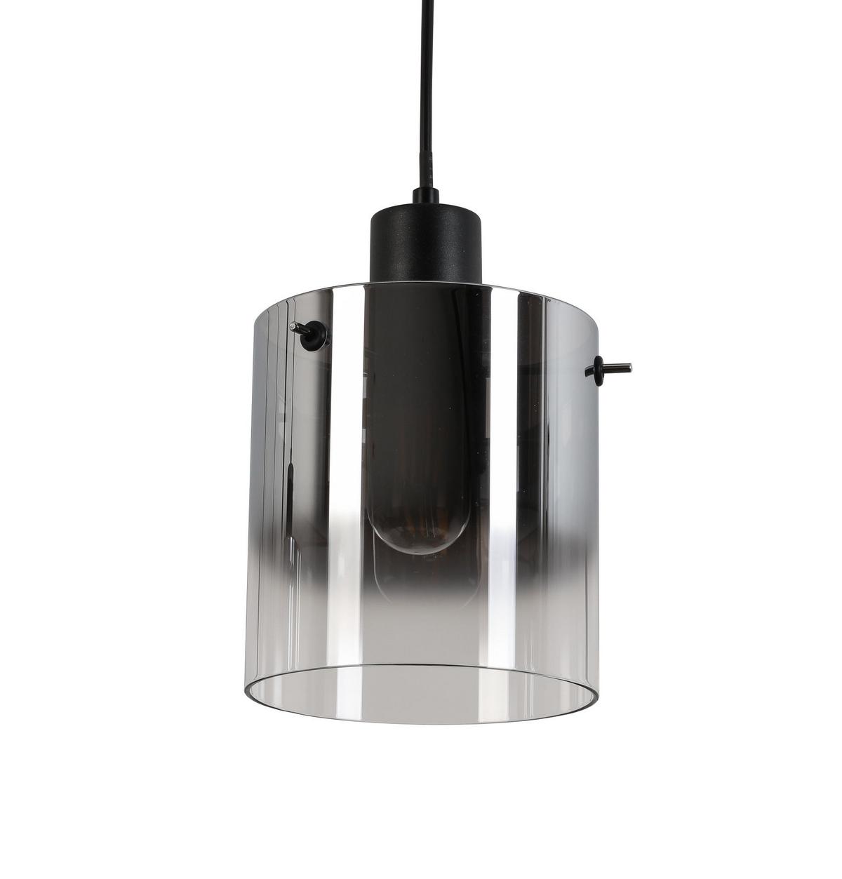 LAMPA WISZĄCA VASO - czarny/kolor chromowy, Design, metal/szkło (86/34/120cm) - Novel