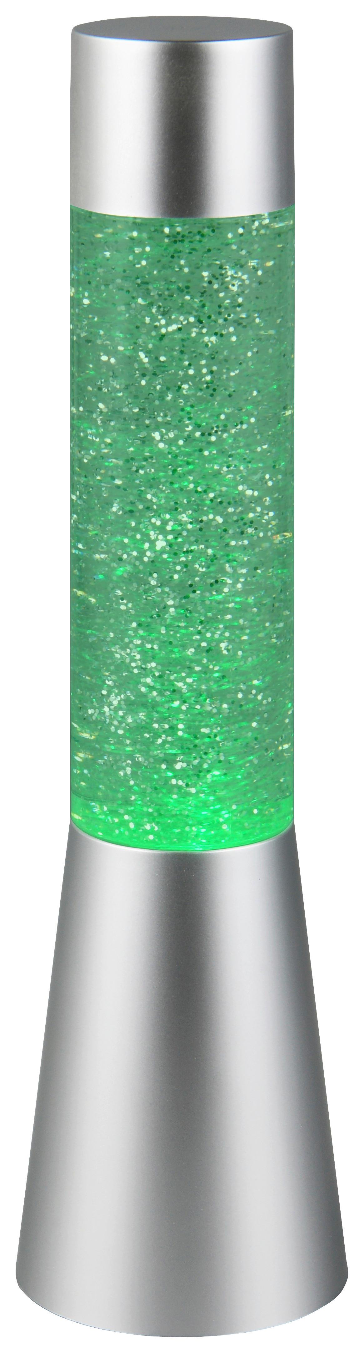 GLITTERLAMPA GERTRUDE - silver, Klassisk, metall/plast (9/33cm) - Mömax