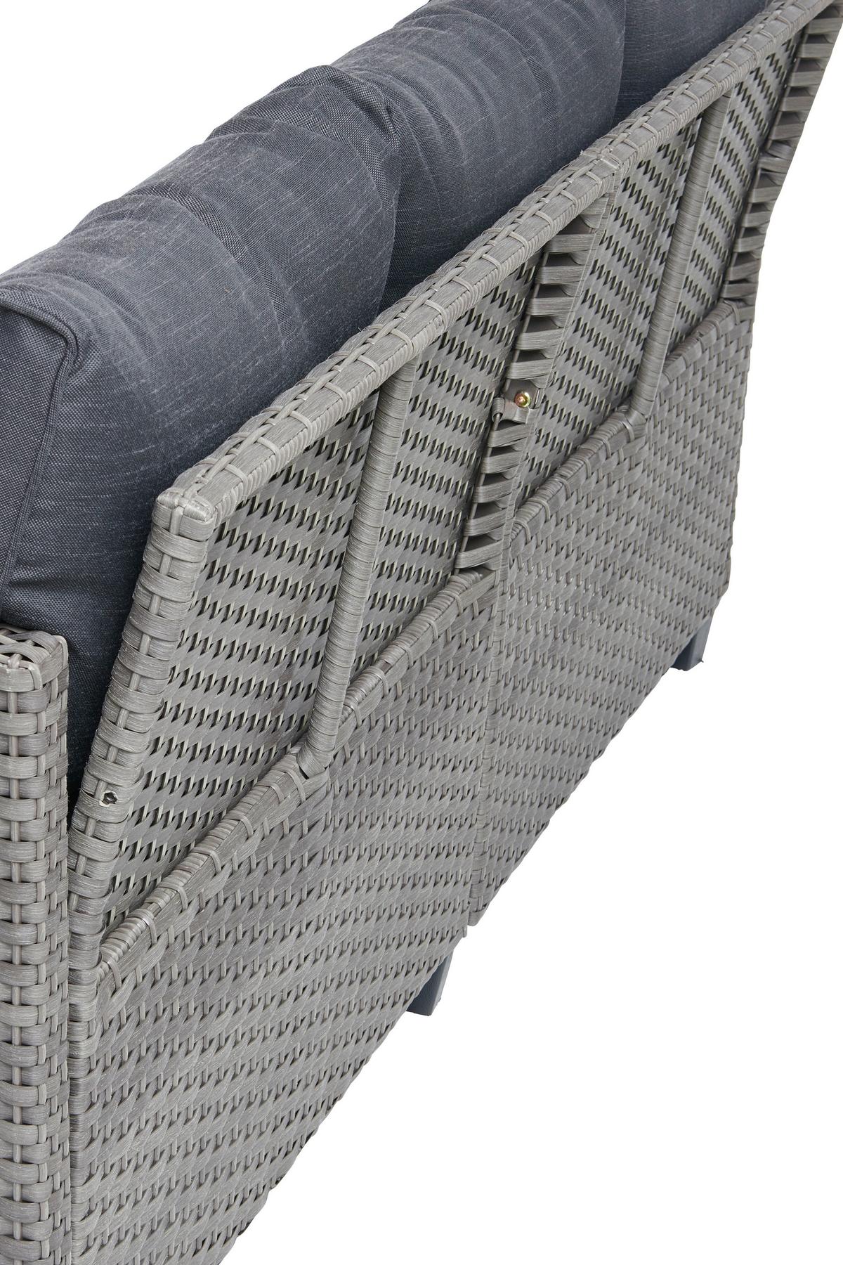 Lounge Garnitura Lisabon, Siva, Rjava, 4-Delni Set - siva/rjava, Moderno, kovina/umetna masa - Modern Living