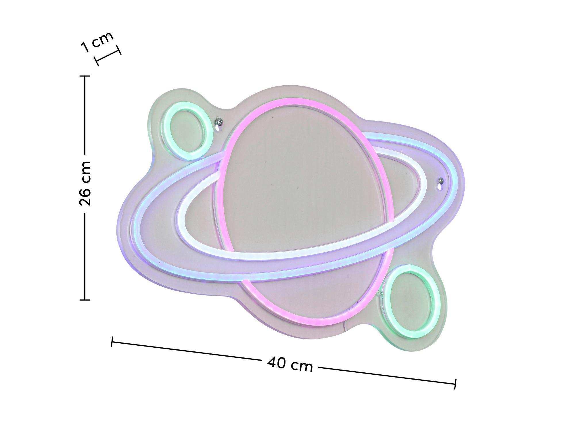 LED-DEKORATIONSLAMPA ERDIO - vit/transparent, Modern, plast (40/26/1cm) - Mömax