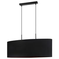 Lampă suspendată Goldi - auriu/negru, Modern, metal/textil (75/22/120cm) - Modern Living