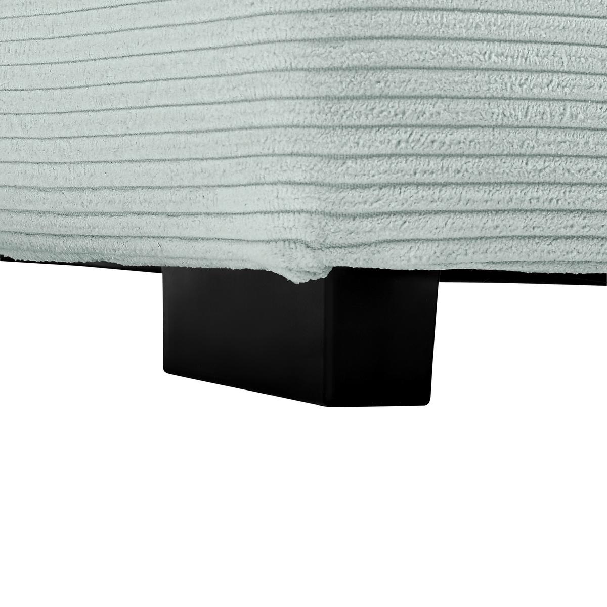 Ecksofa Pedro Salbeigrün - Salbeigrün/Schwarz, MODERN, Kunststoff/Textil (190/300cm) - Mömax