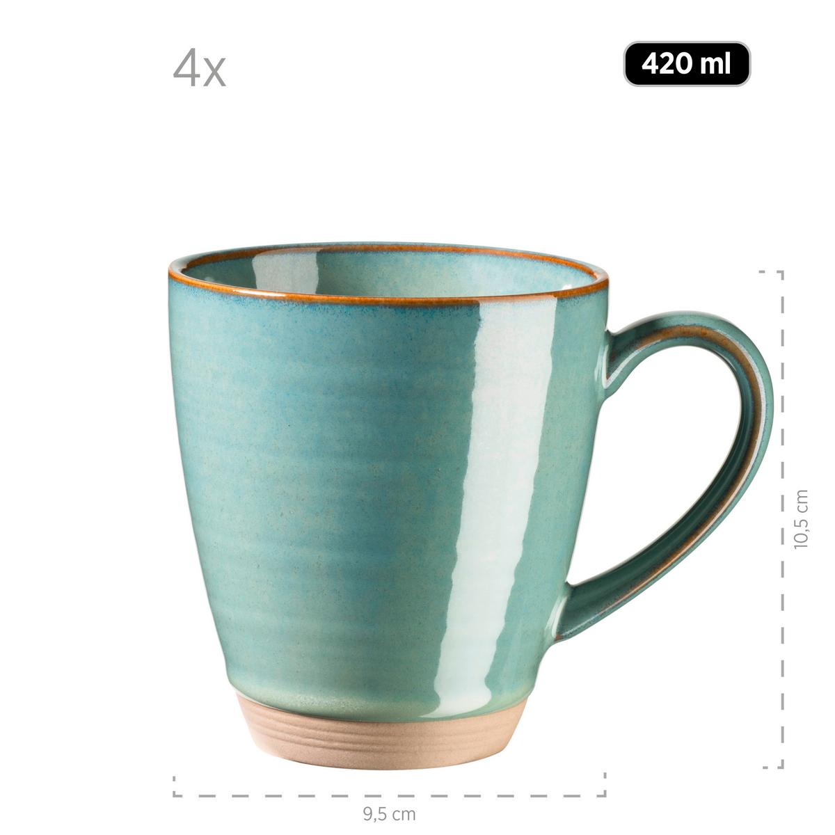 KOMBISERVICE KOMBISERVICE, 934082 - Türkis/Grün, Basics, Keramik - Mäser