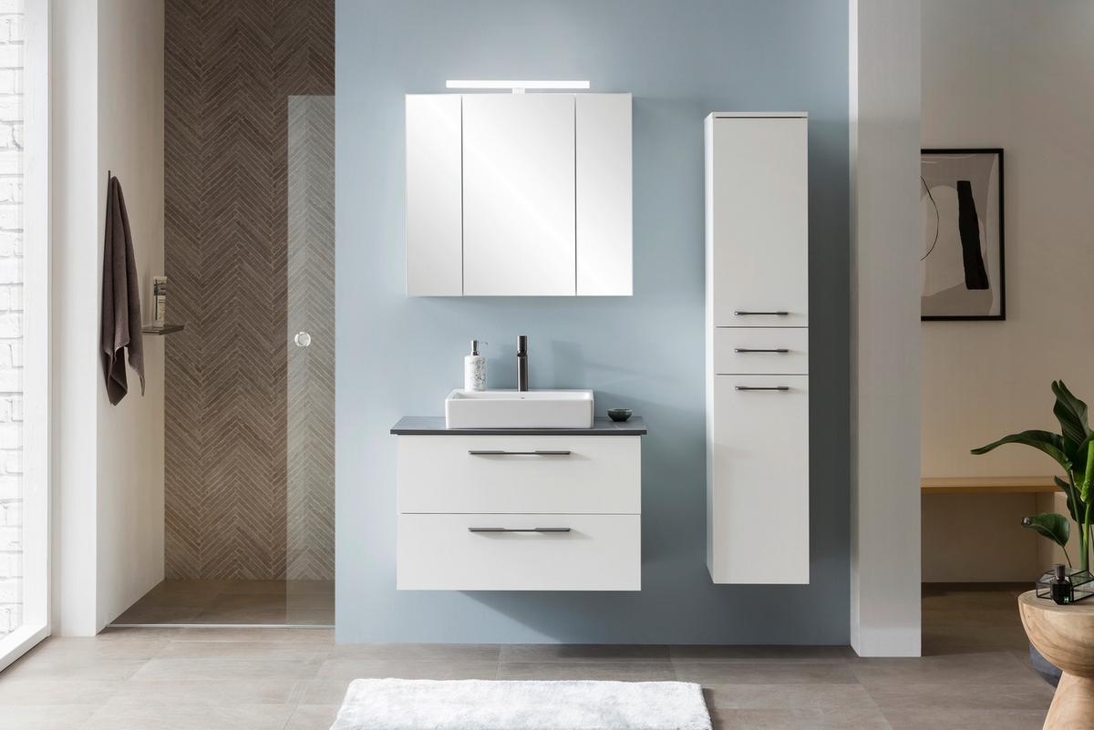 Umivalniška Enota Z Umivalnikom Maxim, Bela - siva/bela, Moderno, kovina/leseni material (86cm) - Stylife
