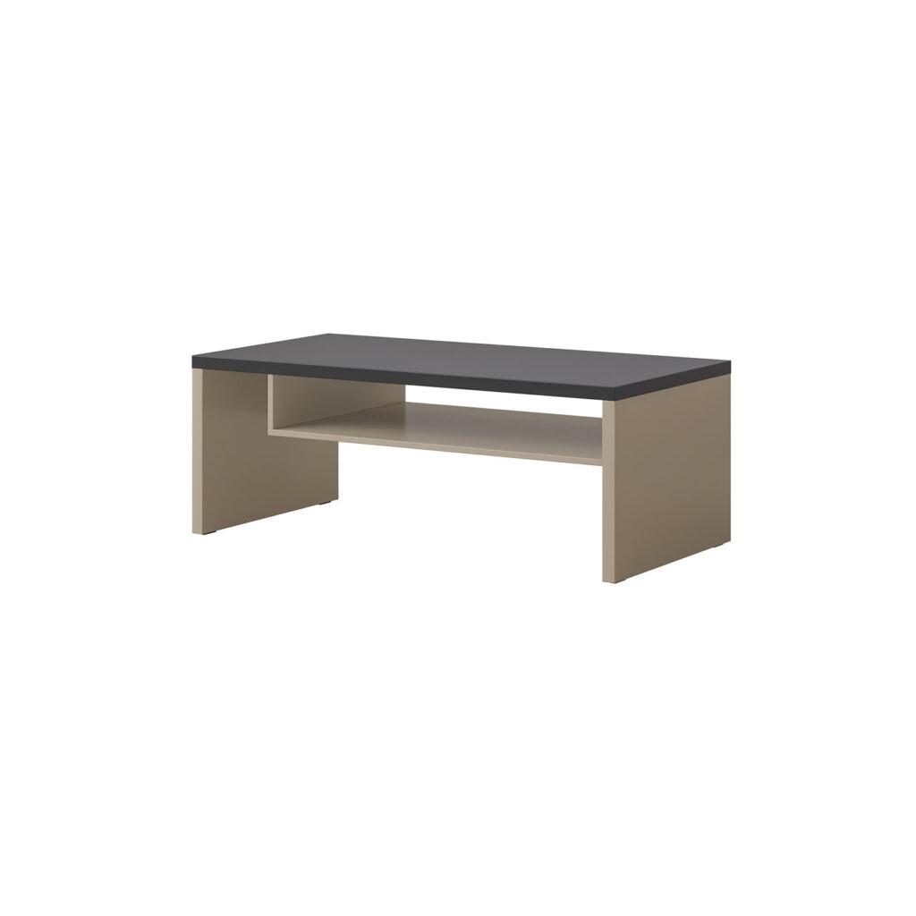 Dohányzóasztal Cross - bézs/fekete, Modern, műanyag/faalapú anyag (60/45/120cm)