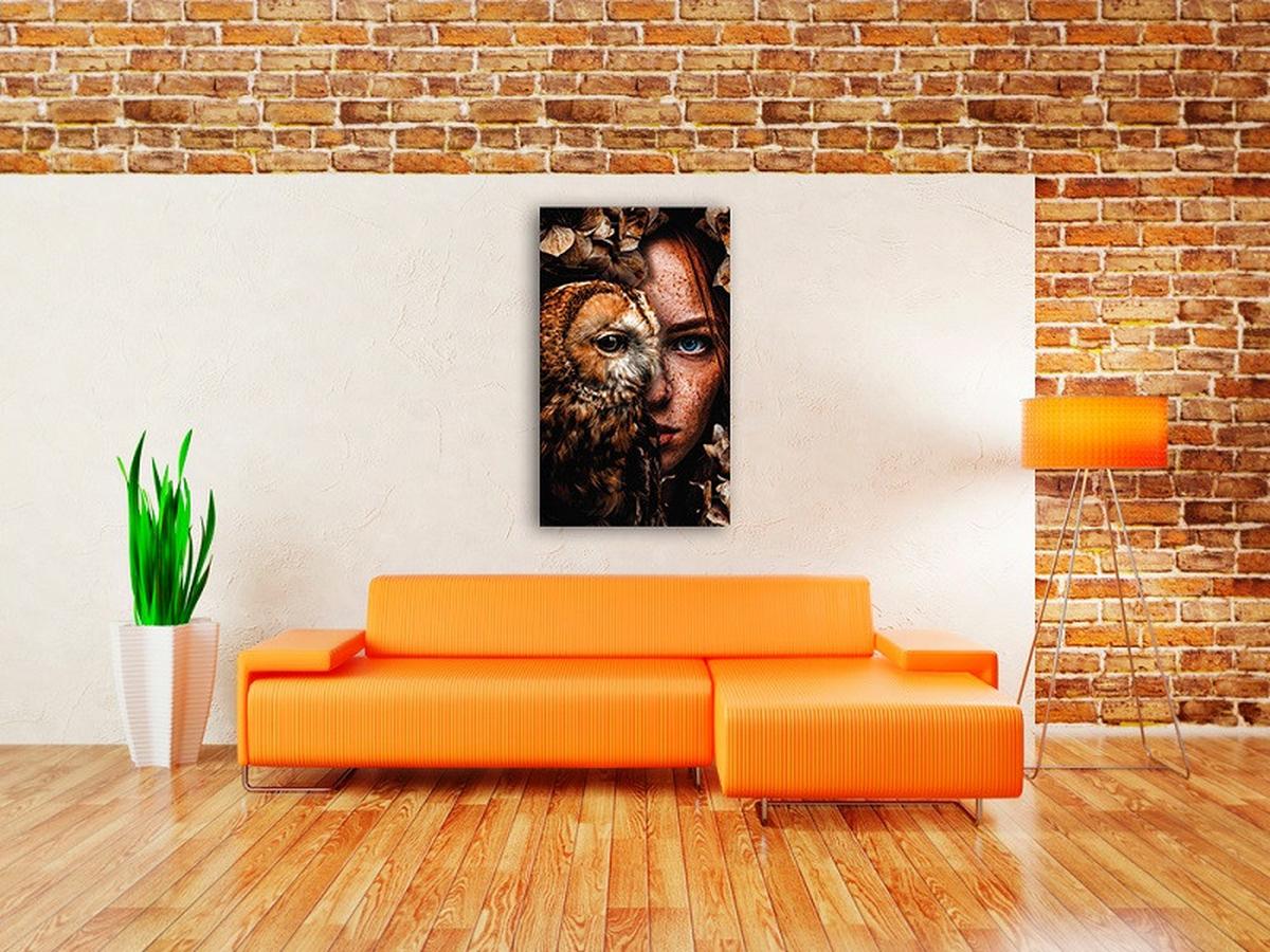Aluminiumbild Readhead Harmony Braun ca. 70x118cm - Braun, Design, Kunststoff/Metall (70/118cm) - Wandkraft