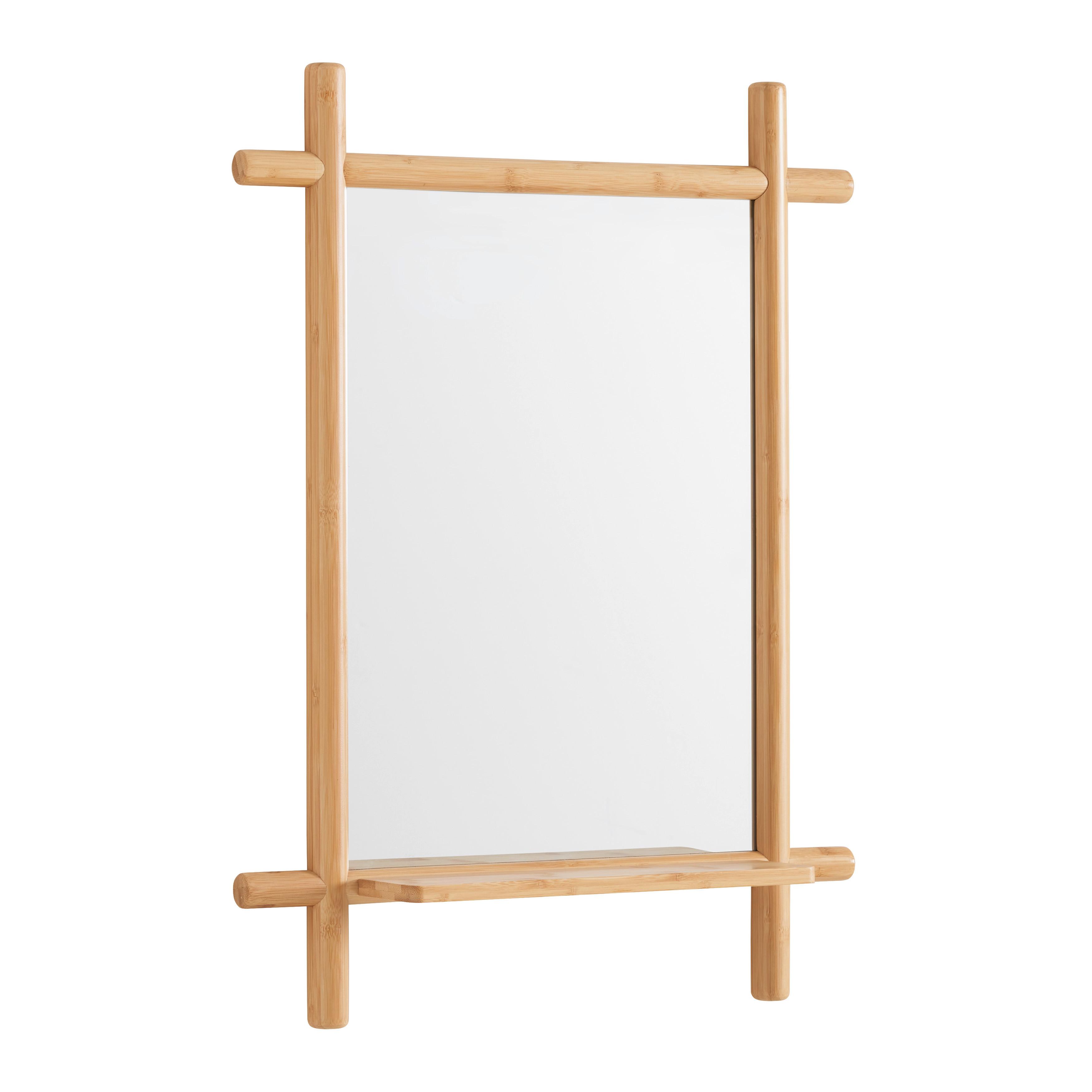 SPEGEL BONNIE -BASED/SB- - naturfärgad, Modern, trämaterial/trä (55/74/12cm) - Based