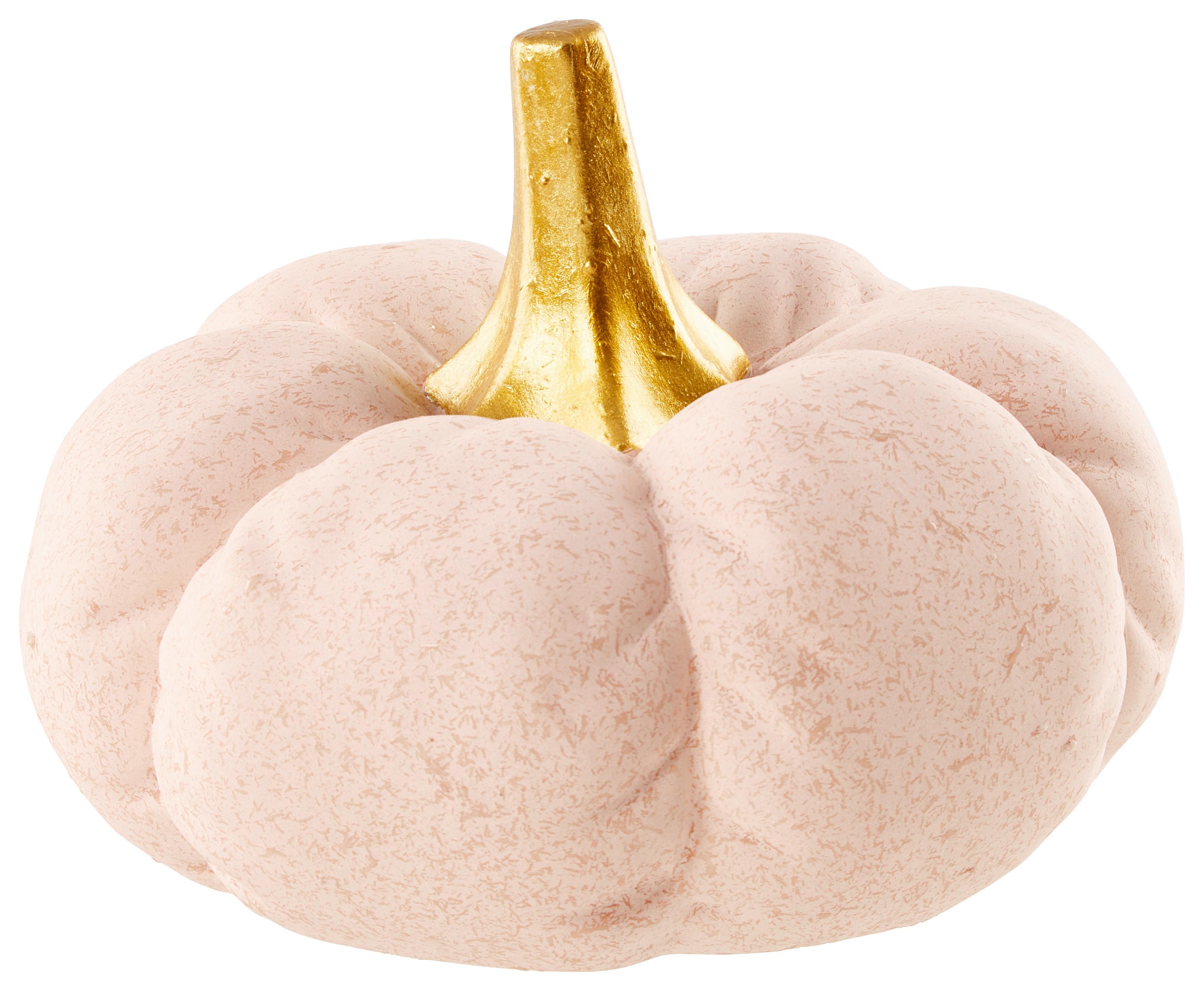 Dekokürbis Aurora Beige - Braun, KONVENTIONELL, Keramik (14,2/10,5cm) - Modern Living