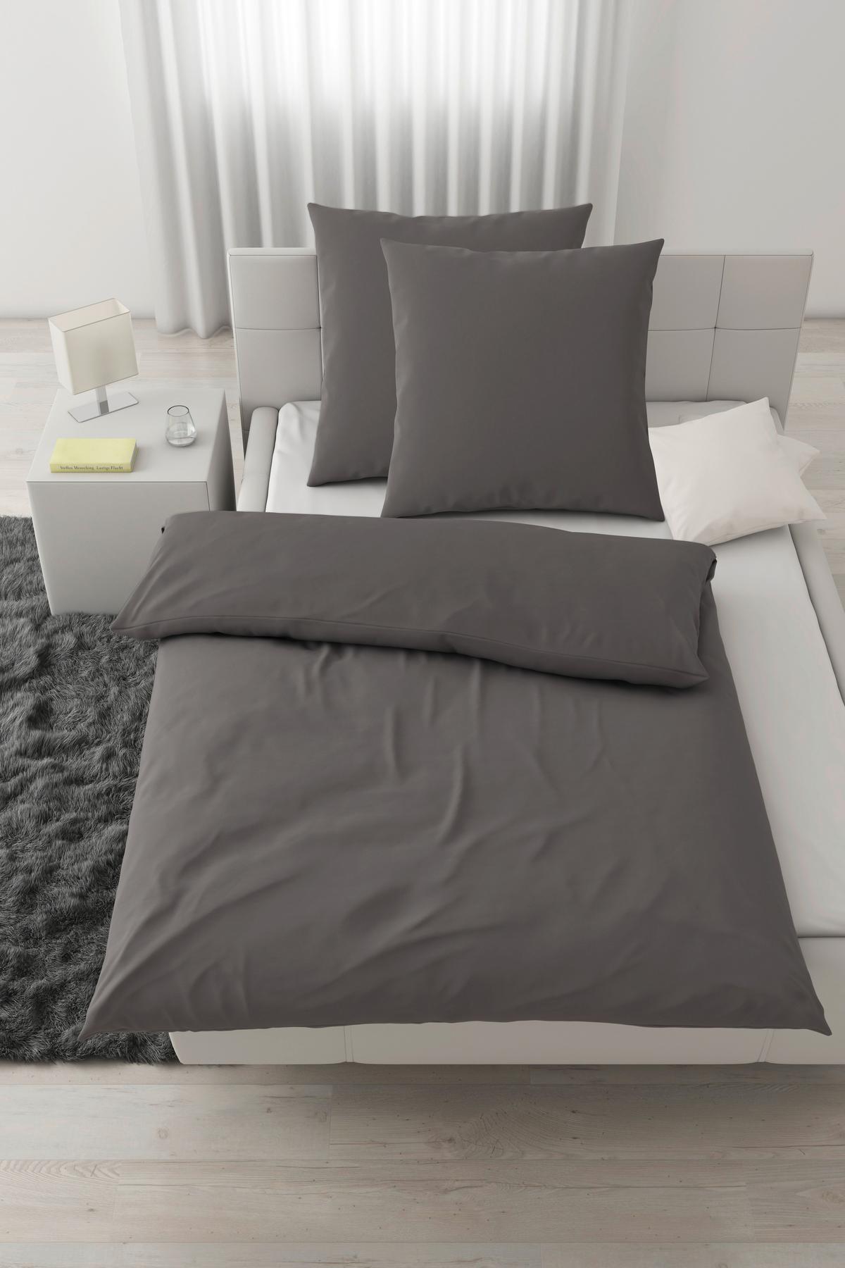 Bettwäsche Iris XXL Grau ca. 200x200cm - Grau, MODERN, Textil (200/200cm) - Modern Living