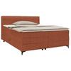 Boxspringbett Bari in Terracotta ca. 180x200cm - Terracotta/Schwarz, KONVENTIONELL, Textil/Metall (180/200cm) - Mömax