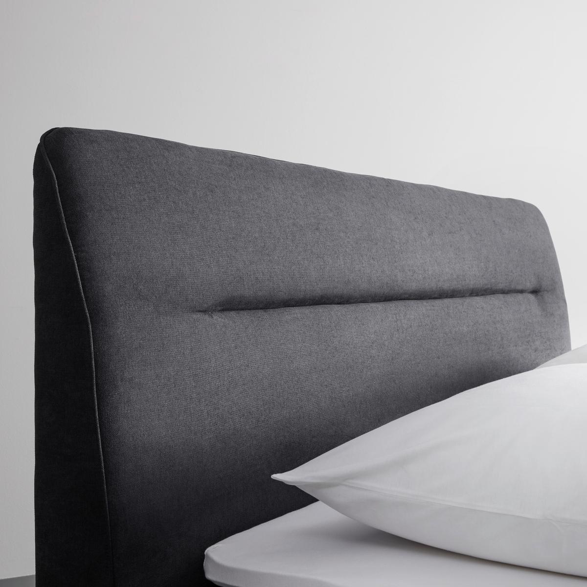 Boxspringbett "Bella", 200x200 cm, grau, mit Topper - Schwarz/Grau, Modern, Holz/Kunststoff (180/200cm) - Bessagi Home
