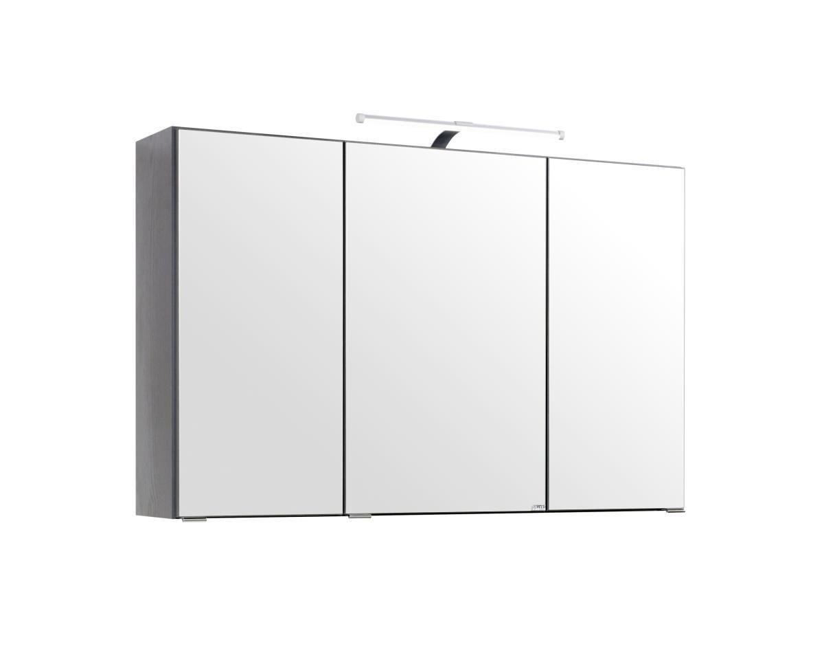 Tükrös Szekrény Florida - grafitszürke, Modern, faalapú anyag (100/64/20cm) - Premium Living