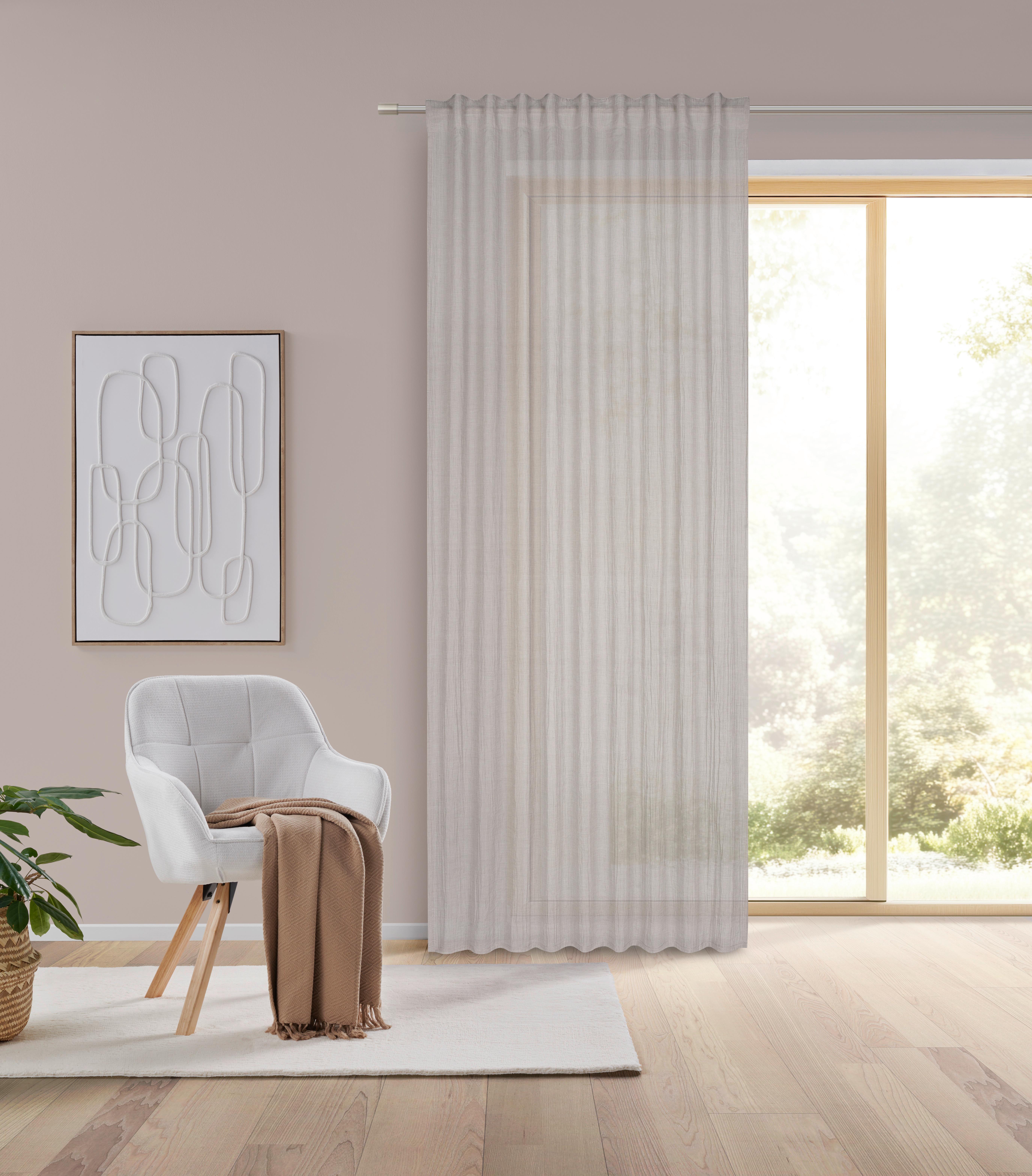 GARDINLÄNGD RAMONA - beige, Modern, textil (135/245cm) - Modern Living