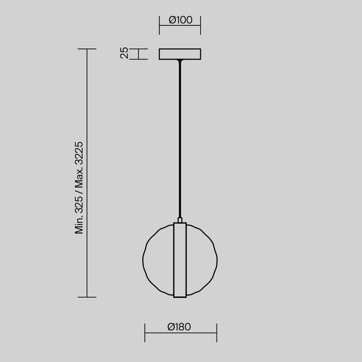 Pendelleuchte Mod379pl-L6b2.7k - Schwarz, Design, Metall (18/319cm) - MAYTONI