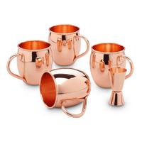 Set Lončkov Za Koktajl Moscow Mule, 5-Delni - barve bakra, Basics, kovina (10/10/13,5cm) - Echtwerk