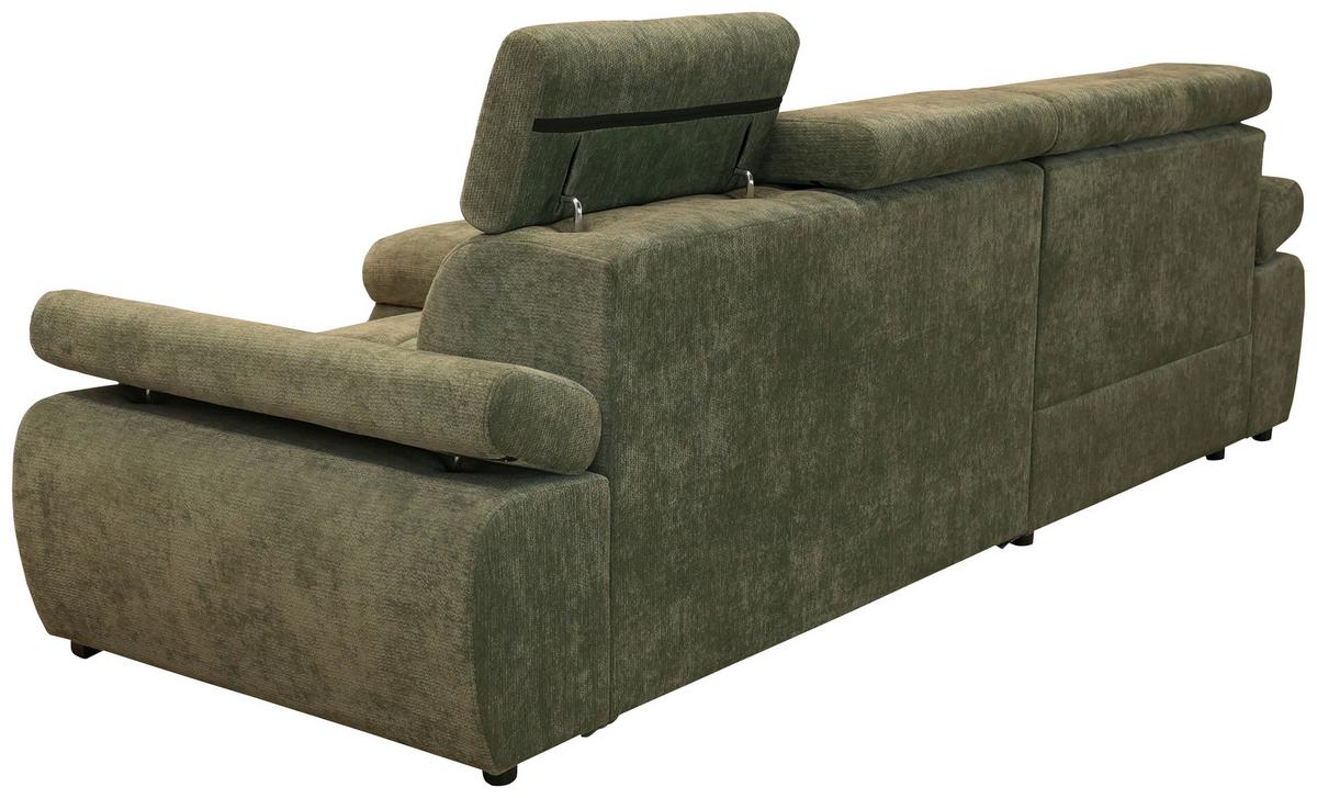 Kutna Garnitura Vegas - šumska zelena/crna, Design, drvo/tekstil (173/294cm) - Modern Living