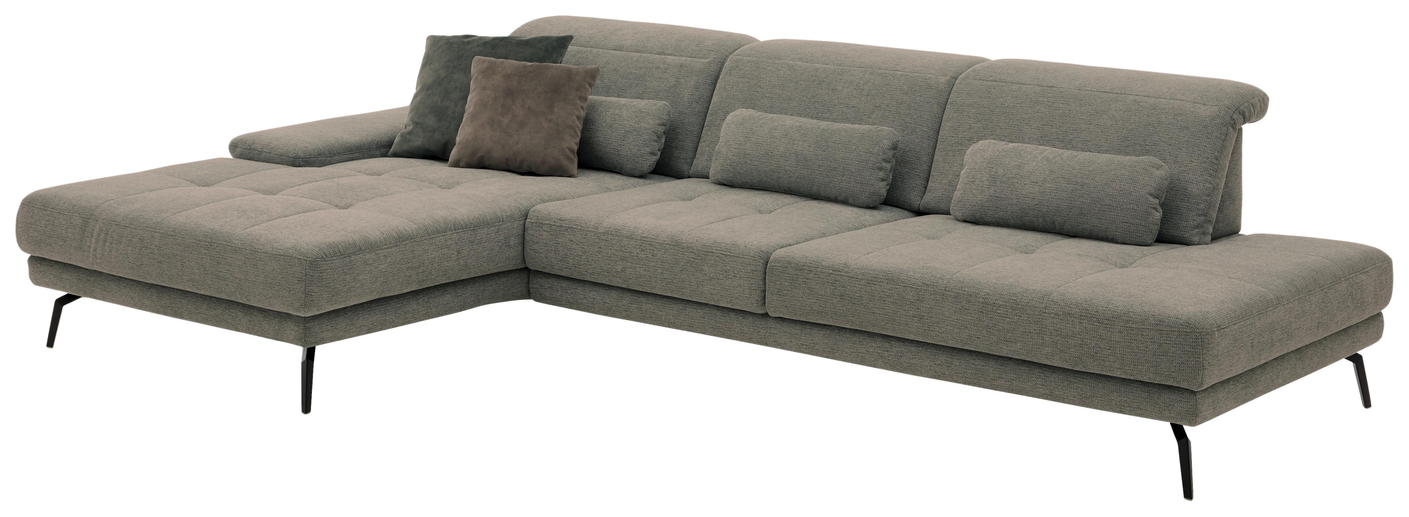 Sarokkanapé Henley - szürke, Modern, faalapú anyag/textil (190/98/328cm) - Premium Living