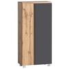Midischrank Varese ca. 65x130 cm Grau/Eiche - Eiche Wotan/Grau, MODERN, Holzwerkstoff (65/130/35cm) - Held