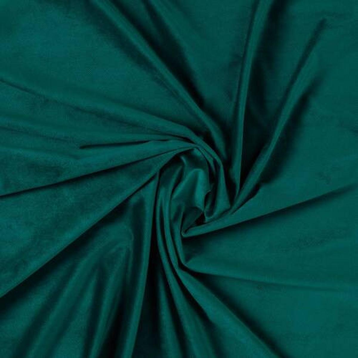 Fertigvorhang Bianca Samtoptik ca. 140x245cm - Dunkelgrün, KONVENTIONELL, Textil (140/245cm) - Modern Living