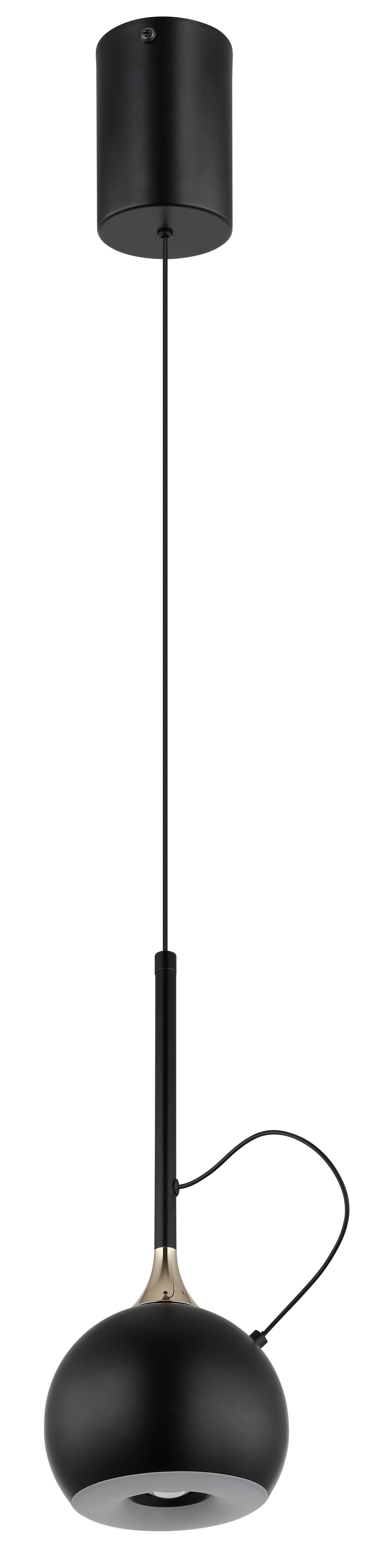 Led Viseća Svjetiljka Donovan - bijela/crni krom, Design, metal/plastika (12/150cm) - Globo