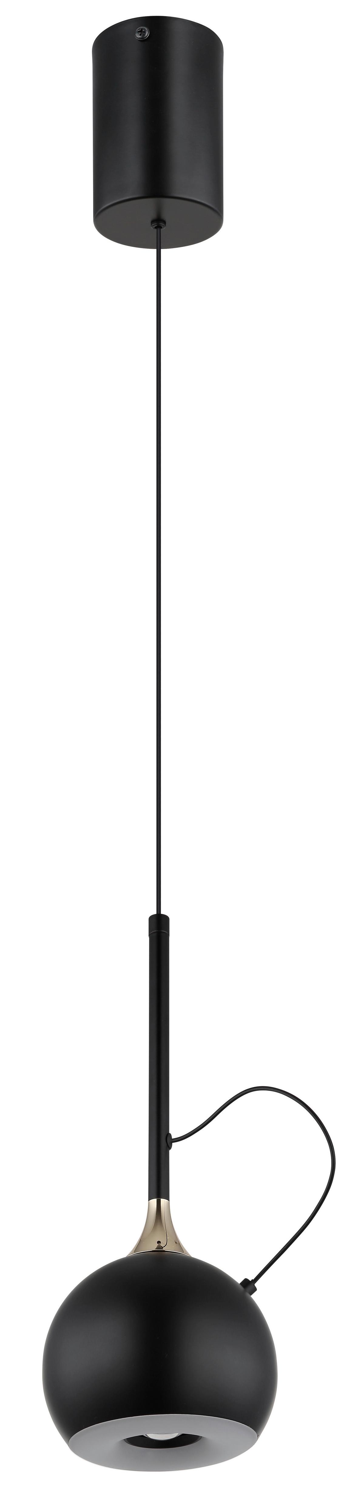 Led Viseća Svjetiljka Donovan - bijela/crni krom, Design, metal/plastika (12/150cm) - Globo