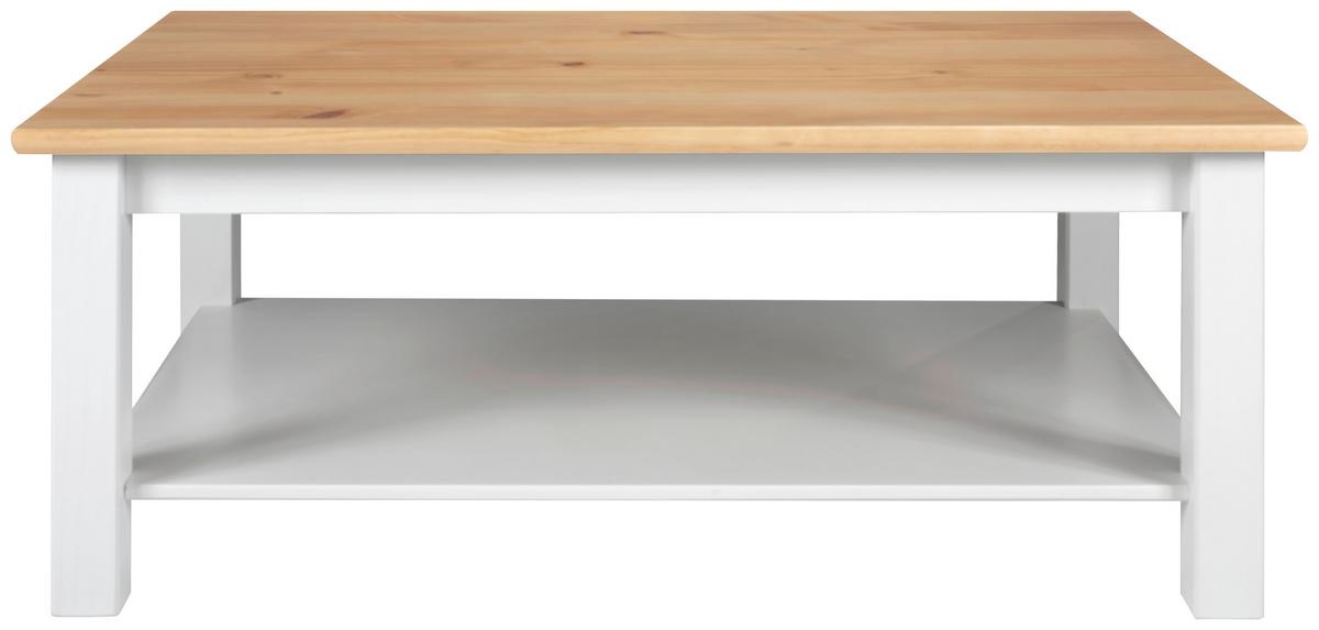 STOLIK KAWOWY KLAUS - kolor naturalny/biały, Romantik / Landhaus, drewno (110/45/75cm) - MID.YOU