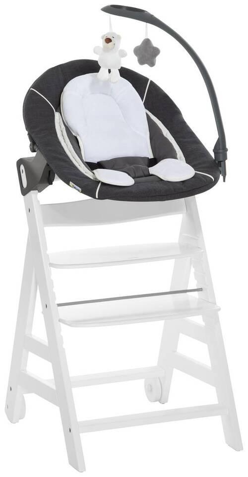 WYSOKIE KRZESŁO 663240 BETA+BOUNCER - biały/szary, Basics, drewno (58/48/83cm) - Hauck