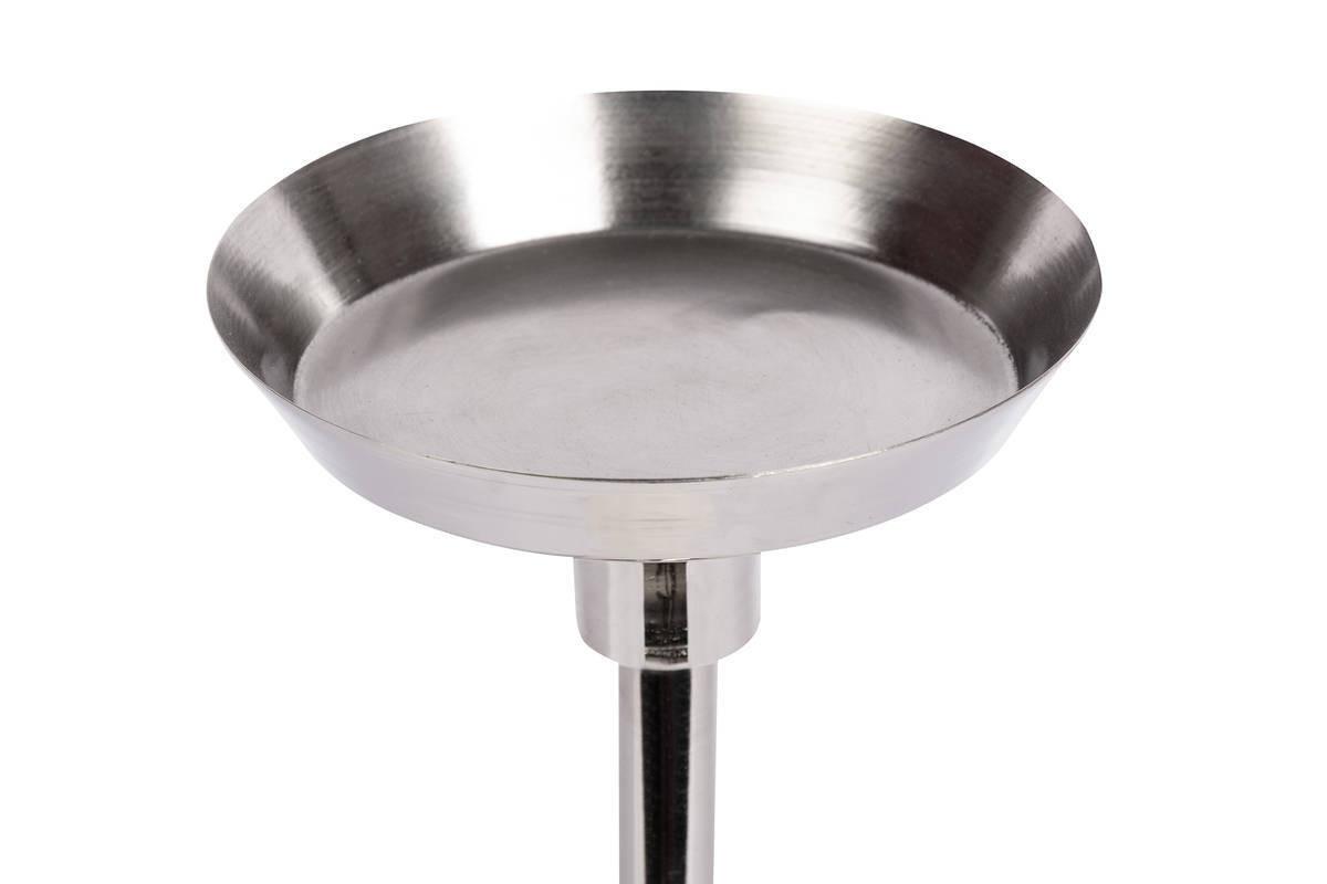 KERZENSTÄNDER KERZENHALTER FAYYA 225 - Weiss/Silberfarben, Trend, Stein/Metall (10/30/10cm) - Kayoom