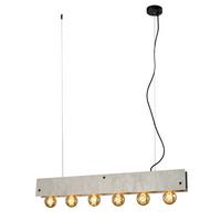 Hängeleuchte Argo Grau/Schwarz max. 22 Watt - Schwarz/Grau, Natur, Metall (100/9/150cm)