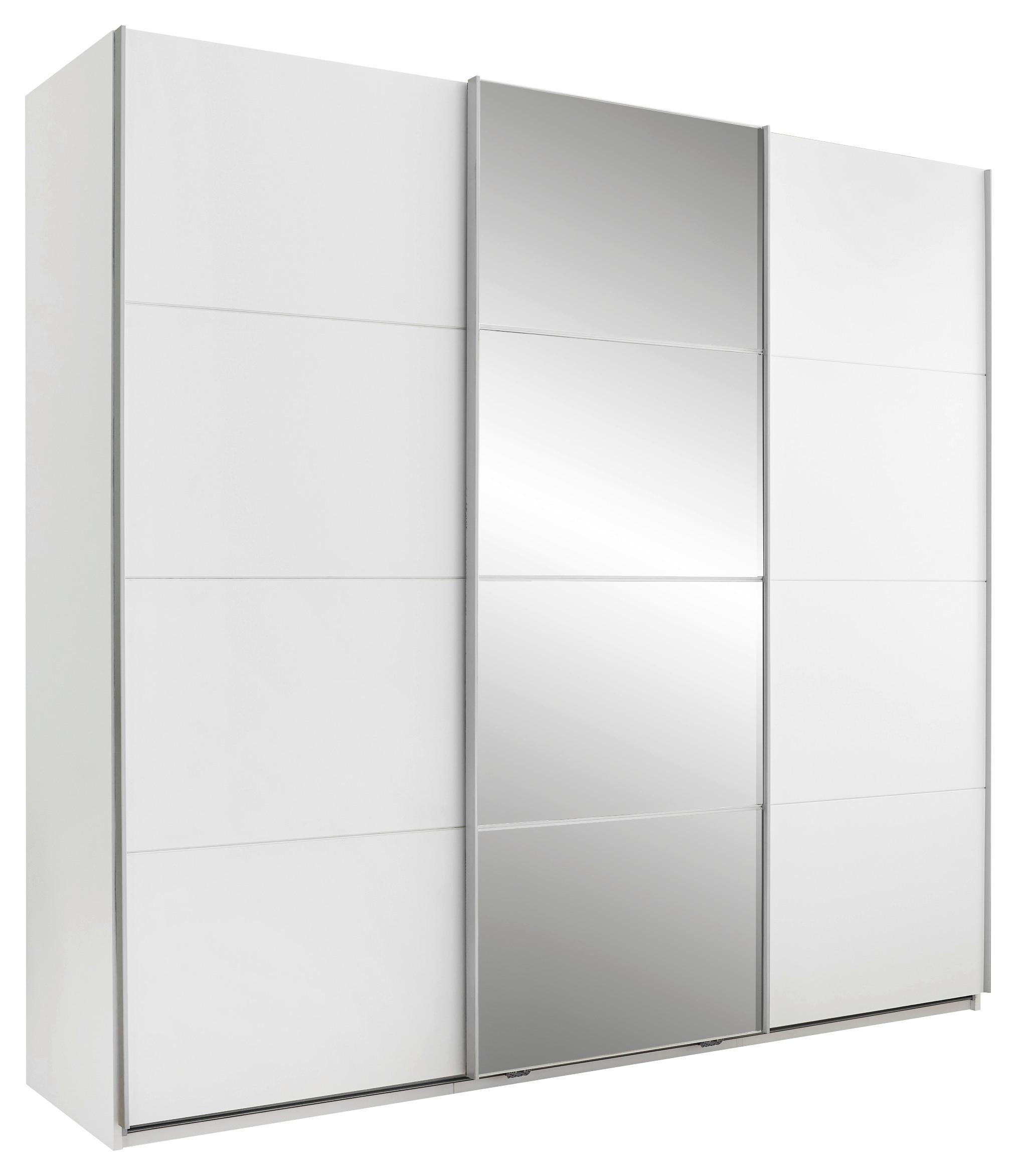 Ormar S Kliznim Vratima Carano - bijela/boje aluminija, Konvencionalno, staklo/drvni materijal (215/204/63cm) - Modern Living