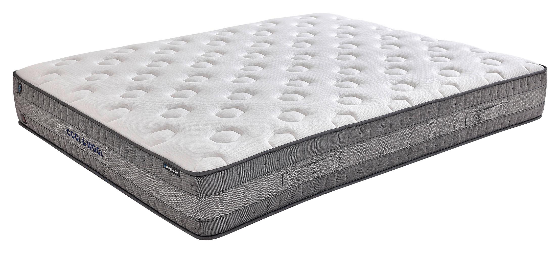 Matratze Cool & Wool H3 + H3 ca. 90x200 cm - Weiß/Grau, Basics, Textil (90/200cm) - Yatas