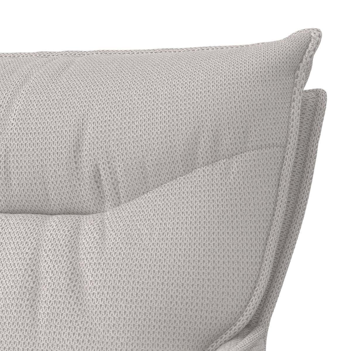 Armlehnstuhl Lorelei Hellgrau Webstoff Drehbar Gepolstert - Hellgrau/Naturfarben, MODERN, Holz/Textil (58/87/63cm) - Bessagi Home