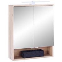 Dulap cu oglindă Fresh - stejar Artisan, Konventionell, sticlă/material pe bază de lemn (60/75/20cm) - Ondega