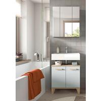 Badezimmer Star 2-tlg. ca. 60 cm Eiche/Graugrün - Graugrün/Eiche San Remo, MODERN, Holzwerkstoff/Kunststoff (60cm) - MID.YOU