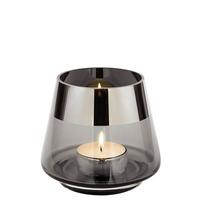 ŚWIECZNIK TEALIGHT 116069 JONA - szary, Modern, szkło (11/9cm) - Fink