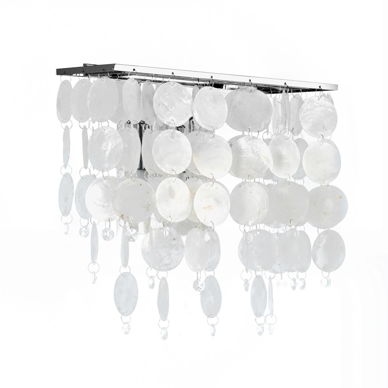 Falilámpa 4766/ap - krómszínű/gyöngyház, Basics, fém (30/30/20cm)