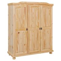 Drehtürenschrank Bern ca. 150x180x56 cm Naturfarben - Schwarz/Naturfarben, LIFESTYLE, Holz/Metall (150/180/56cm) - MID.YOU