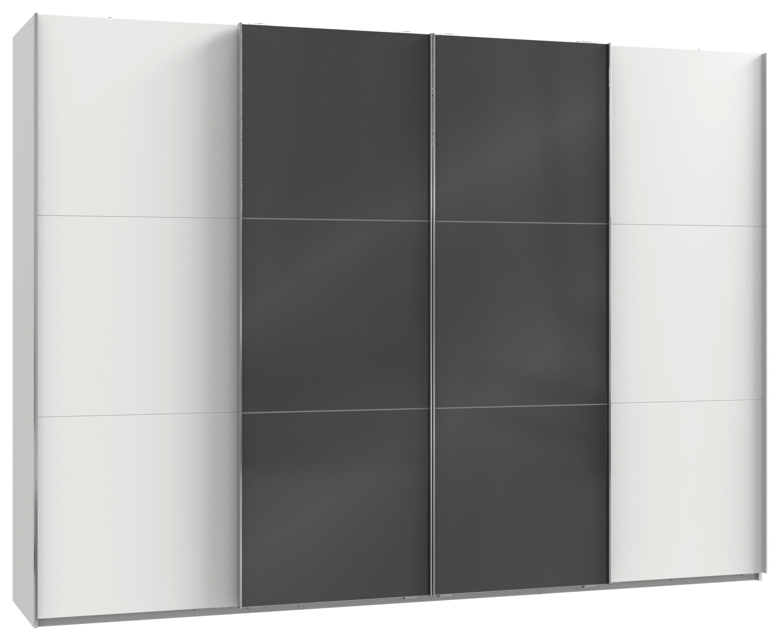 Ormar S Kliznim Vratima Level 36c - bijela/siva, Moderno, drvni materijal (300/216/65cm) - Modern Living