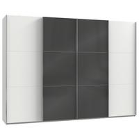 Ormar S Kliznim Vratima Level 36c - bijela/siva, Moderno, drvni materijal (300/216/65cm) - Modern Living