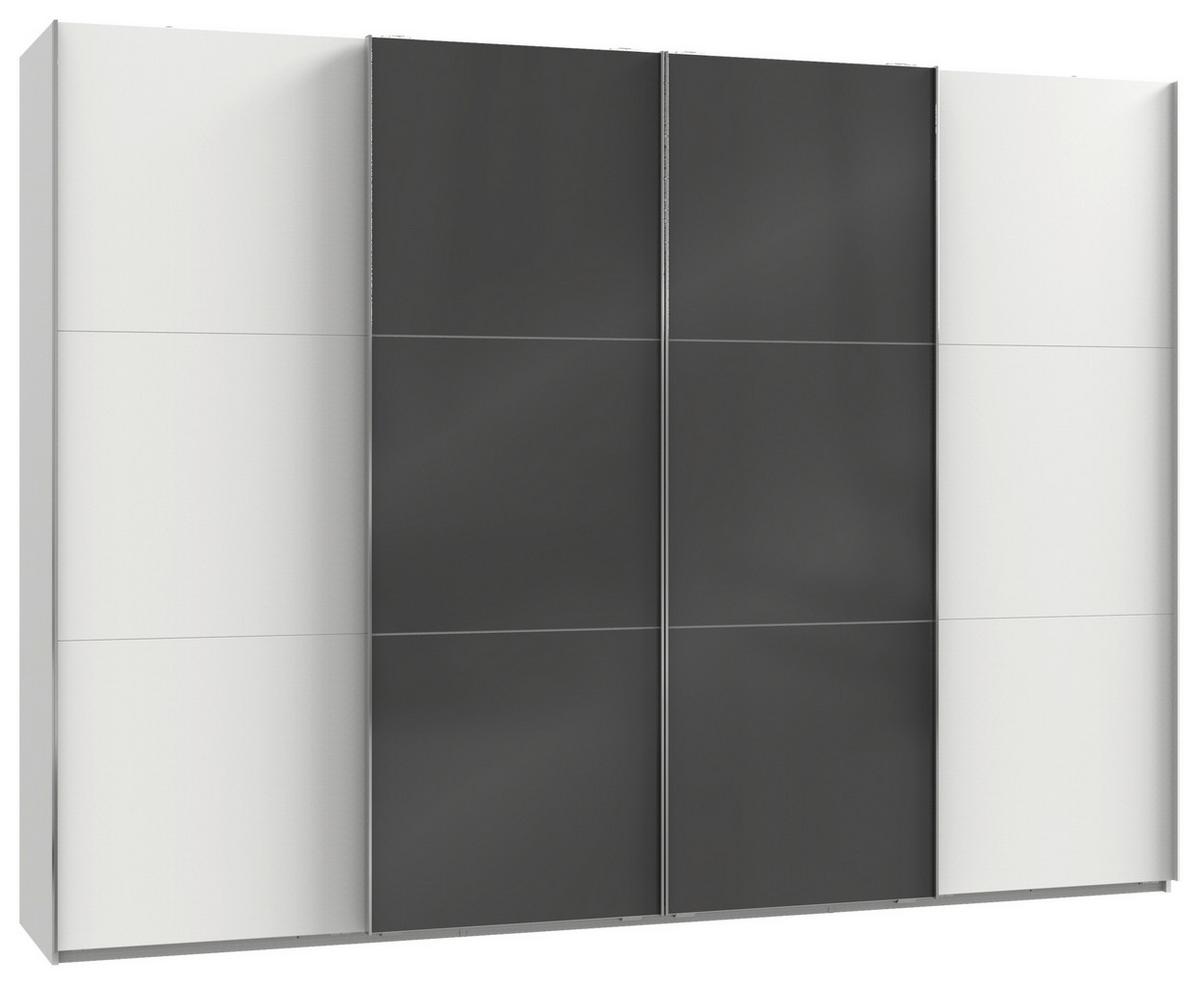 Ormar S Kliznim Vratima Level 36c - bijela/siva, Moderno, drvni materijal (300/216/65cm) - Modern Living