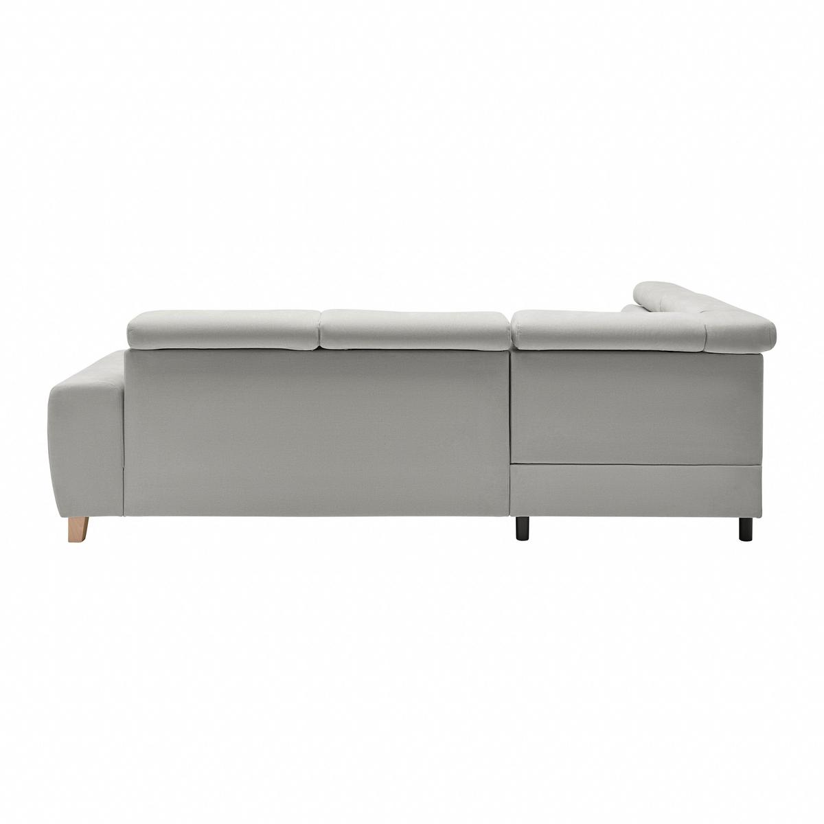 Wohnlandschaft Lugo Grauweiß - Grauweiß, MODERN, Holz/Kunststoff (205/98/266cm) - Mömax