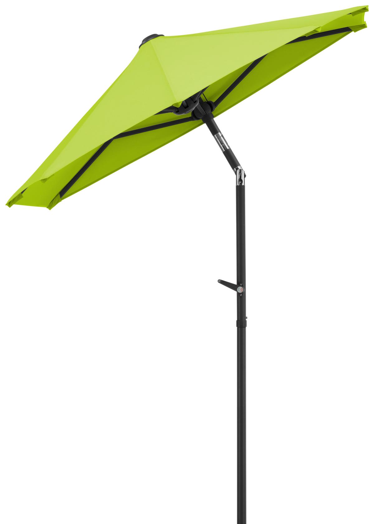 Ampelschirm Salerno Mezza ca.150x228x150cm Grün - Anthrazit/Grün, Basics, Textil/Metall (150/228/150cm) - Schneider