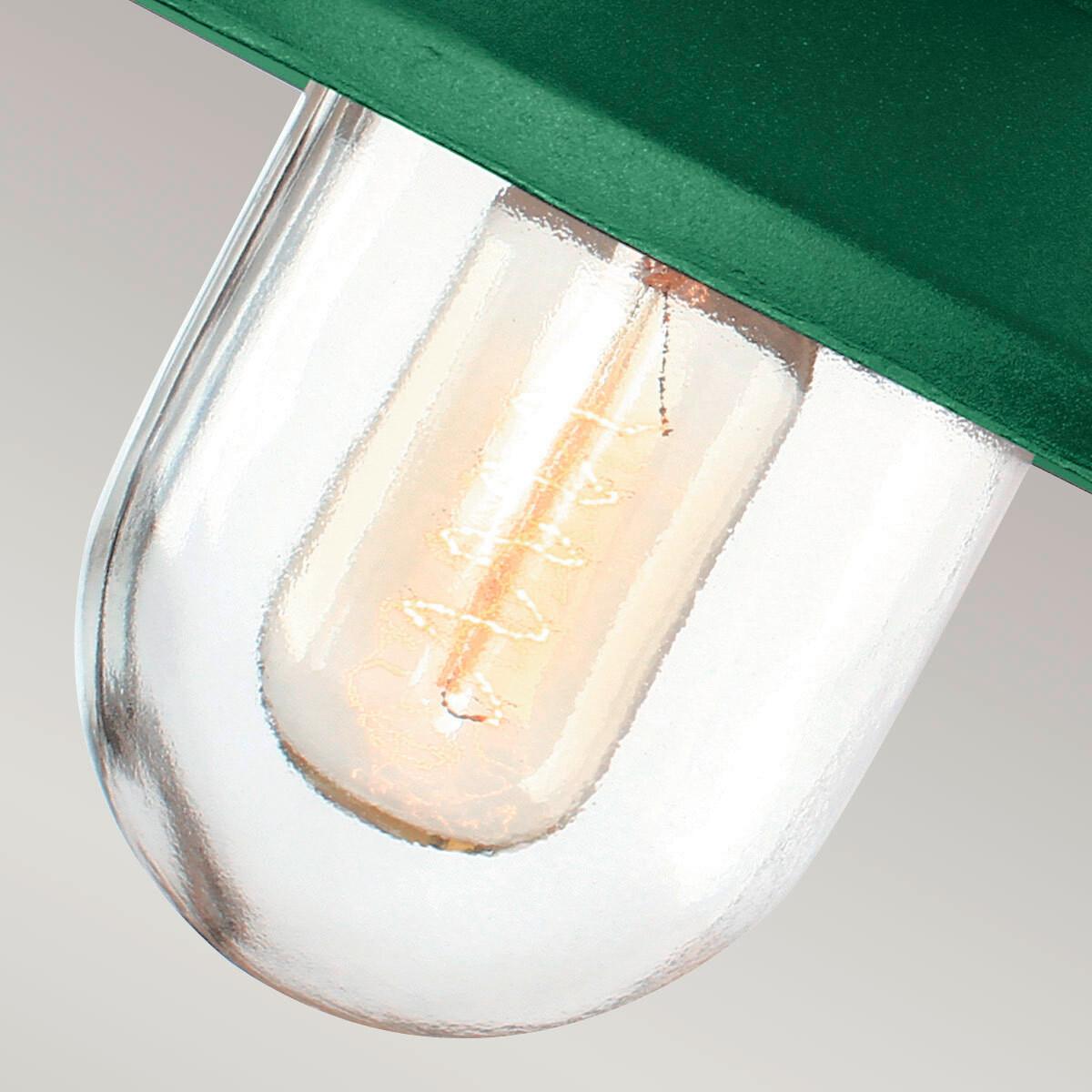 Kültéri Falilámpa Klampenborg-Fgr - zöld, Konventionell, üveg/fém (42/27.5/25.5cm) - Elstead Lighting