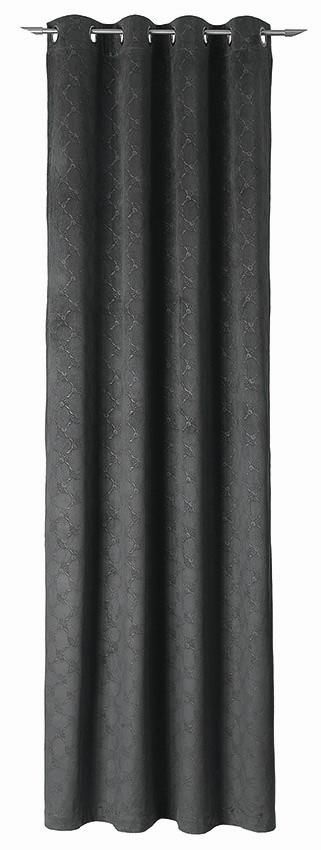 ZASŁONA NA PRZELOTKACH J-EMBOSS JOOP! - antracytowy, Design, tkanina (140/250cm) - Joop!