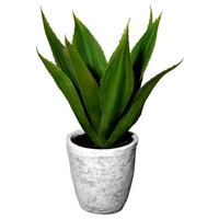 Plantă artificială Agave - verde/gri, Basics, ceramică/plastic (38cm)
