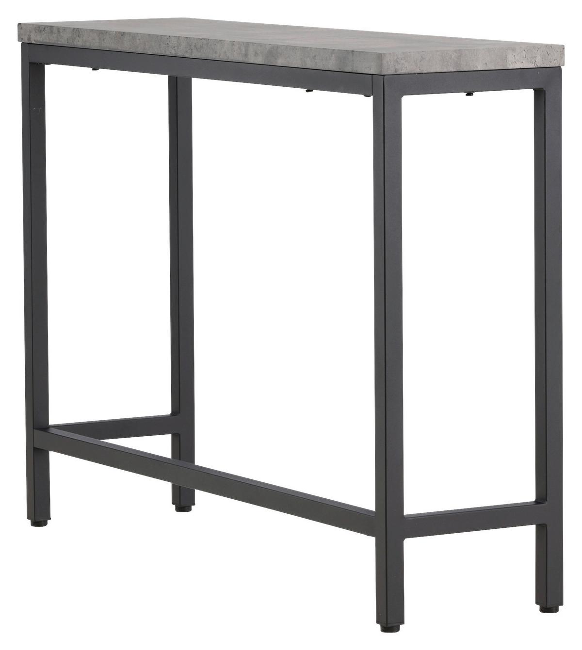 BEISTELLTISCH RISE - Schwarz/Grau, Design, Holzwerkstoff/Metall (110/30/80cm) - Livetastic