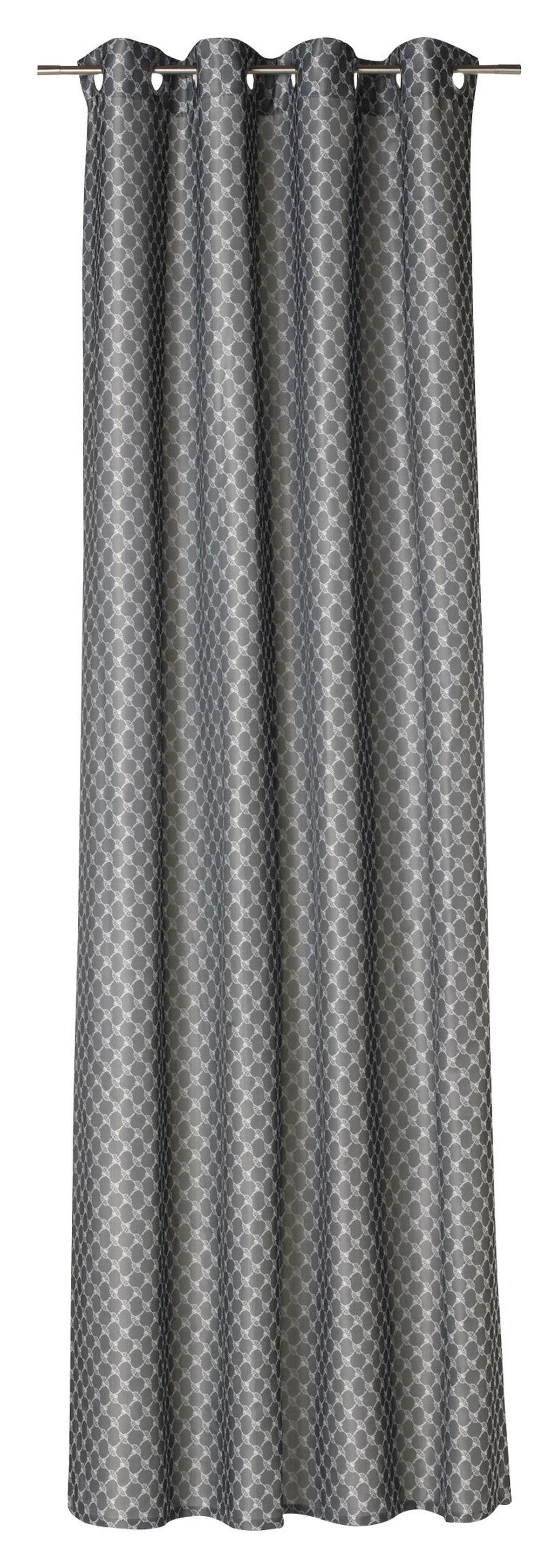 ZASŁONA NA PRZELOTKACH J-ALLOVERS JOOP! - szary, Design, tkanina (140/250cm) - Joop!