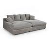 BIG SOFFA ELEONORA - ljusgrå/svart, Modern, trä/textil (250/97/168cm) - Bessagi Home