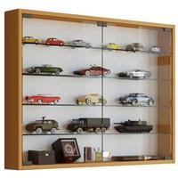 Hängevitrine in Buchefarbe Mandosa L - Transparent/Buchefarben, KONVENTIONELL, Glas/Holzwerkstoff (80/60/10cm) - MID.YOU